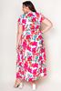 Picture of PLUS SIZE FLORAL WRAP FRONT DRESS